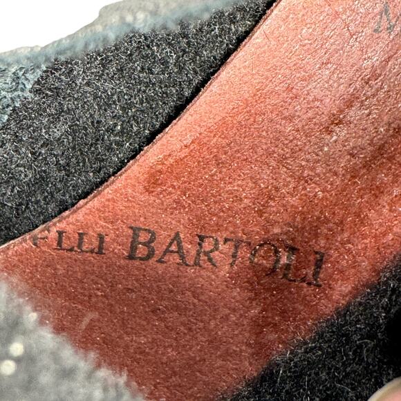 E Scott Leather Bootie Women's SZ 39 Made In Italy Heeled Boot Comfort Black Zip - Picture 4 of 10